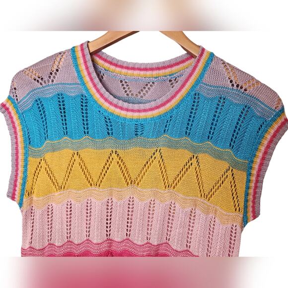 Crochet Barbie Knit Sleeveless Top Medium - Picture 3 of 10